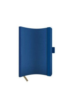 AGENDA NEDATATA A5 CASTELLI, COPERTA FLEXIBILA NEBRASKA BLEUMARIN, ELASTIC foto