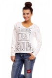 N739-2 Bluza casual cu text inscriptionat in fata