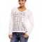 N739-2 Bluza casual cu text inscriptionat in fata