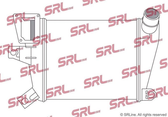 Intercooler Mazda 3 03-09, 3 09-13, 6 02-07, Cx-7 06-, motor: 2.3 T, 323x282x48, SRLine, miez si rezervor din aluminiu brazat, L33X13565A