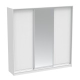 Dulap dormitor cu 2 usi glisante cu oglinda Aparador Pako World Alb 240x60x240 cm