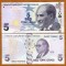 Turcia bancnota 5 lire 2009, UNC