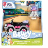 Bluey - Set de joaca Muffin și camion de livrare pizza, multicolor