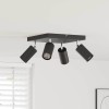 Spot de tavan 4 Way Reglabil Negru GU10