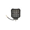 Proiector patrat LED cu DRL 9-80V, 48W, alb-galben, carcasa aluminiu IP67