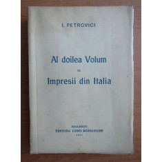 AL DOILEA VOLUM DE IMPRESII DIN ITALIA - I . PETROVICI
