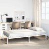 Gossi cadru pat fara saltea pliabil alb 100x190 cm otel
