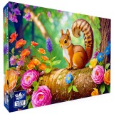 Puzzle Black Sea: Veverița &icirc;n copacul &icirc;nflorit &ndash; 500 de piese