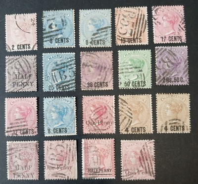 MAURITIUS-colonii-QV-clasic lot-stampilate foto