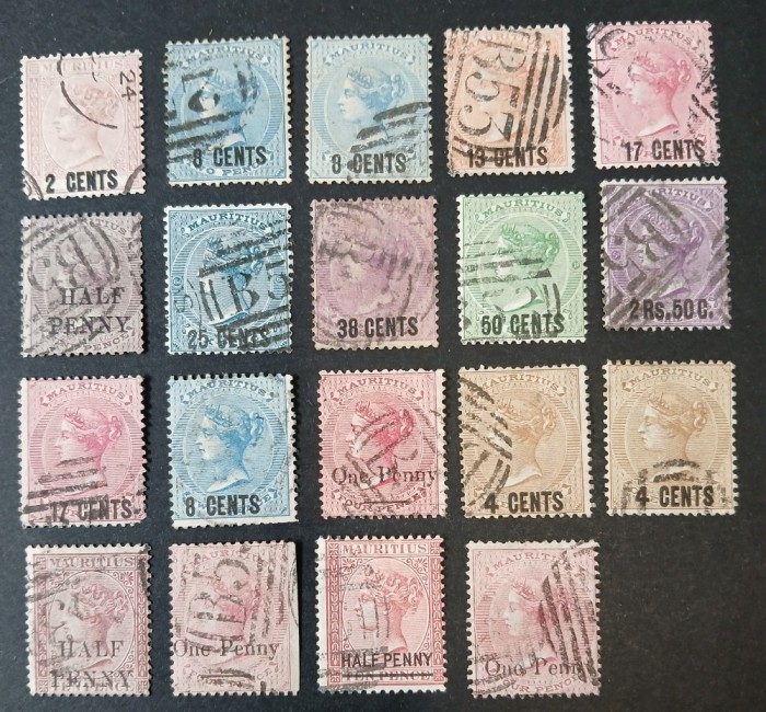 MAURITIUS-colonii-QV-clasic lot-stampilate