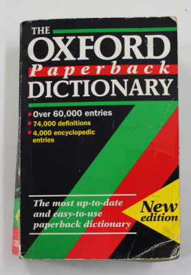 THE OXFORD PAPERBACK DICYIONARY , 60.000 ENTRIES , , FOURTH EDITIONS , 1994 foto