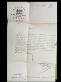 Scrisoare trimisa de prefectul de Suceava senatorului Iancu Prajescu 1871