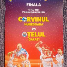 Program meci Corvinul - Otelul Galati, finala Cupei Romaniei 15 Mai 2024, 16 pag