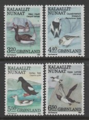 Groenlanda 1989 - Păsări, fauna, serie neuzata foto