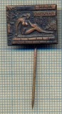 Y 294 INSIGNA -MAJA DARUVAR-SCULPTURA DEZBRACATA-CROATIA -PENTRU COLECTIONARI