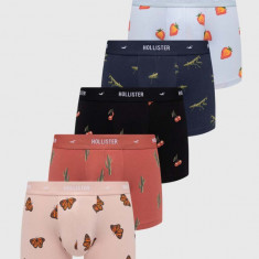 Hollister Co. boxeri 5-pack barbati, culoarea rosu