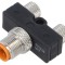 Adaptor &icirc;n T 3 pini M8 tată - M8 mamă x2, IP67, polarizare A LUTRONIC