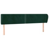 Cumpara ieftin Tablie de pat cu aripioare verde inchis 183x23x78/88 cm catifea