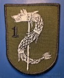 Ecuson Lupul Dacic emblema patch original Divizia 1 Dacica infanterie