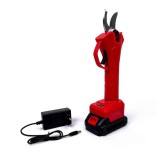Foarfeca electrica de gradina, cu acumulator inclus, pentru crengi si arbusti, grosime taiere 20mm, rosu