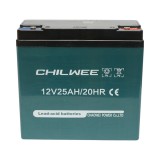 Baterie VRLA plumb-acid 12V 25Ah, 20HR cu grafen 6-DZF-20 pentru vehicule electrice 180x75x180mm Chilwee