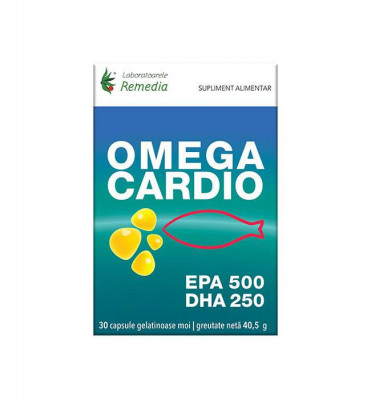 Omega Cardio 30 capsule moi Laboratoarele Remedia foto