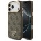 Husa MagSafe pentru Apple iPhone 17 Pro, Guess, 4G Triangle Logo, Maro Aurie