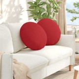 vidaXL Perne de Șezut 2 pcs Roșu &Oslash;50 x 19 cm țesătură 42014169