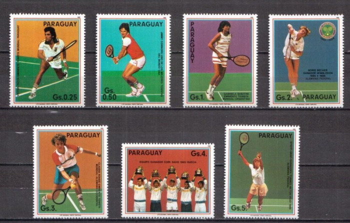 Paraguay 1986 - Tenis, serie neuzata