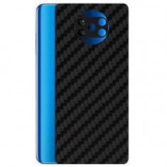 Set Folii Skin Acoperire 360 Compatibile cu Xiaomi Poco X3 NFC - ApcGsm Wraps Carbon Black