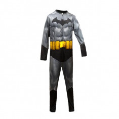 Costum adulti cu muschi Batman, marime Universala, gri foto