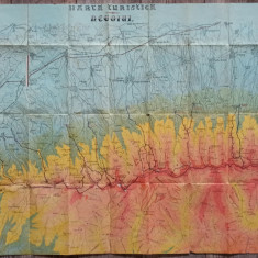 Harta turistica a masivului Negoiu// anii '30
