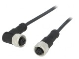 Cablu Senzori Automatizări M12 4 PIN 1m Mufă-Mufă