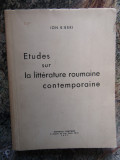 Ion Biberi - Etudes sur la litterature roumaine contemporaine (1937)