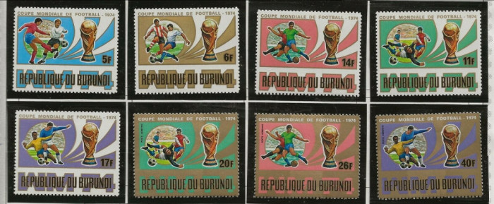BURUNDI, FOTBAL 74 - SERIE COMPLETĂ MNH