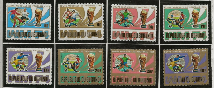 BURUNDI, FOTBAL MUNICH - SERIE COMPLETĂ MNH