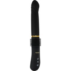 Vibrator Magnum Opus Thruster, 7 Moduri Vibratii + 3 Viteze Impingere, Silicon, USB, Negru, 31 cm