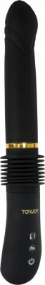 Vibrator Magnum Opus Thruster, 7 Moduri Vibratii + 3 Viteze Impingere, Silicon, USB, Negru, 31 cm foto