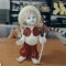 Bibelou portelan romanesc vechi, vintage - Baiat cu baston