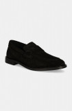 Gant mocasini din piele intoarsa Lozham barbati, culoarea negru, 29673745 G00