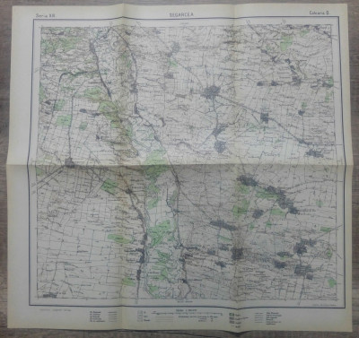 Segarcea, Dolj/ harta Serviciul Geografic al Armatei 1939 foto