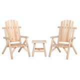 Set mobilier de grădină, 3 piese, lemn masiv de molid