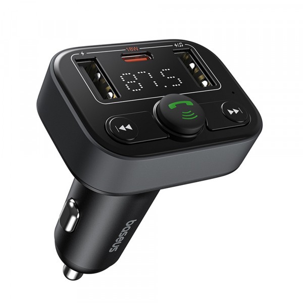 Modulator FM Bluetooth Baseus S-09 Lite, 2 x USB-A - 1 x USB-C C10762300113-00