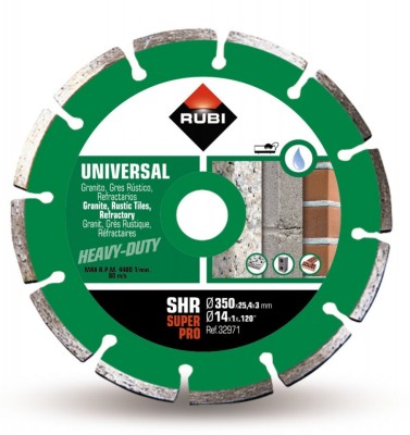 Disc diamantat pt. materiale de constructii 350mm, SHR 350 SuperPro - RUBI-32971 foto