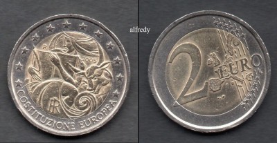 ITALIA 2005, 2 euro, CONSTITUTIA EUROPEANA foto