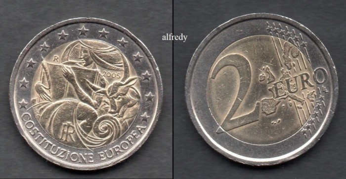 ITALIA 2005, 2 euro, CONSTITUTIA EUROPEANA