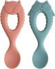 Set lingurite din silicon - Bufnita &amp; vulpita PlayLearn Toys, Tidy Tot