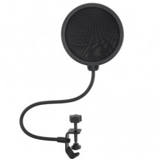 Filtru pop flexibil Mic-shield dublu strat pentru microfon - 100mm foto