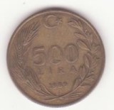 Turcia 500 lire 1989
