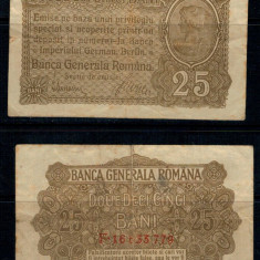 Romania 1917 - 25 bani, ocupatia germana, circulata
